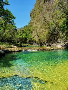 Heat Prints: Natural pools at Cahabon River offer clear water