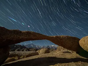 Star Prints: A naturally formed arch at night in the Alabama Hills National Scenic Area