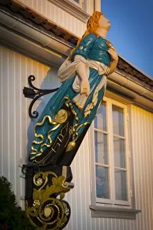 Nautical decoration on house, Drobak, Akershus County, Follo District, Norway, Scandinavia, Europe
