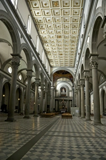 Nave Prints: Nave of Basilica of San Lorenzo, Florence, Tuscany, Italy, Europe