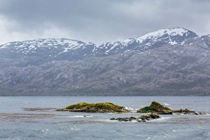 Equipment Prints: Navigation aid in the Strait of Magellan, Patagonia, Chile, South America