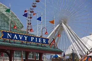 Images Dated 13th May 2008: Navy Pier Ferris Wheel, Chicago Illinois, United States of America, North America