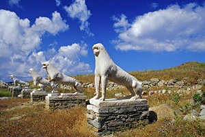Stone Carving Prints: Naxian lion statues