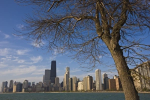Images Dated 13th May 2008: Near North city skyline and Hancock Tower, early morning, Chicago, Illinois