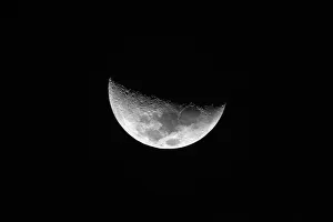Costa Rica Gallery: Nearside half moon showing the following Maria, Crisium, Fecunditatis