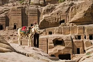 Necropolis, Facade Street, Petra, UNESCO World Heritage Site, Jordan, Middle East