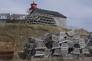 Lobster Pot Prints: Neils Harbour, Nova Scotia, Canada, North America