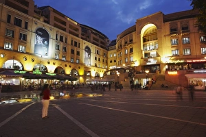 Johannesburg Prints: Nelson Mandela Square at dusk, Sandton, Johannesburg, Gauteng, South Africa, Africa