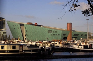 Netherland Prints: NEMO Museum exterior in the shape of a boat