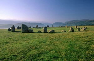 Standing Stone Collection: The Neolithic Castlerigg Stone Circle at dawn, near Keswick, Lake District National Park
