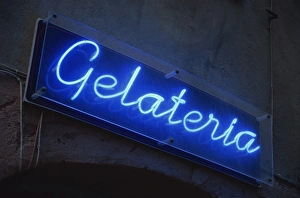 Ice Cream Prints: Neon Gelateria sign