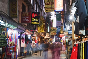 Images Dated 15th April 2010: Neon lights of Thamel, Kathmandu, Nepal, Asia