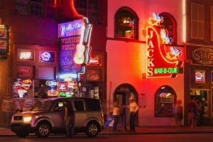 Nashville Prints: Neon signs on Broadway Street, Nashville