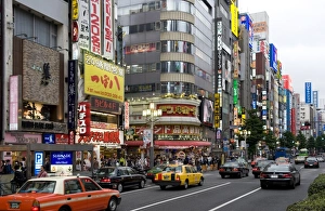 Images Dated 17th May 2009: Neon signs light up the Kabukicho entertainment district in Shinjuku, Tokyo, Japan, Asia