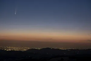 Neowise comet before dawn, Emilia Romagna, Italy, Europe