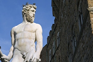 Images Dated 6th April 2009: The Neptune (Biancone) statue, Piazza della Signoria, Florence (Firenze)