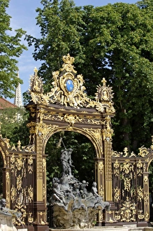 Images Dated 14th January 2008: Neptunes fountain by Barthelemy Guibal, Place Stanislas, formerly Place Royale