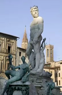 Images Dated 15th March 2006: Neptunes fountain, (Fontana del Nettuno), Florence, Tuscany, Italy, Europe