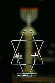 Candlesticks Prints: Nerot chel Shabbat, the Shabbat candles, Paris, France, Europe