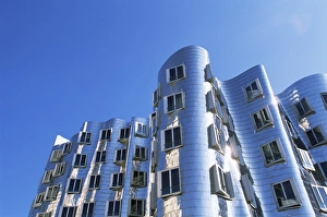 The Neuer Zollhof building by Frank Gehry