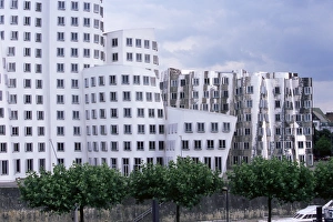 The Neuer Zollhof building by Frank Gehry at the Medienhafen