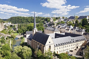 Neumunster Abbey at Lower City Grund, former battlement, old town, UNESCO World Heritage Site