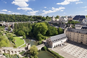 Luxembourg City Prints: Neumunster Abbey at Lower City Grund