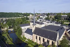 Luxembourg City Prints: Neumunster Abbey, Old Town, UNESCO World Heritage Site, Luxembourg City