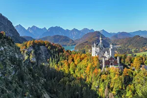 Neuschwanstein Castle, Schwangau, Allgau, Swabia, Bavaria, Germany, Europe