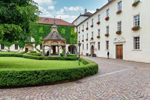 Shrub Collection: Neustift Convent courtyard, Brixen, South Tyrol, Italy, Europe