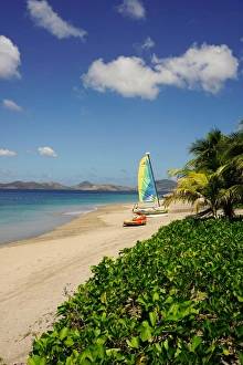 Sailing Boat Prints: Nevis, St. Kitts and Nevis, Leeward Islands, West Indies, Caribbean, Central America