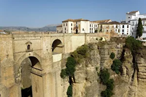 Bridges Prints: New bridge, Ronda, Malaga province, Andalucia, Spain, Europe
