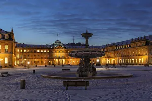 New Castle on Schlossplatz Square, Stuttgart, Neckar Valley, Baden-Wurttemberg, Germany