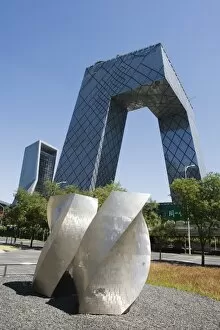 Images Dated 31st August 2008: New CCTV Central Chinese Television building designed by Rem Koolhass of the Office for