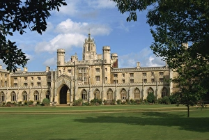 College Prints: New Court, St. Johns College, Cambridge, England, United Kingdom, Europe