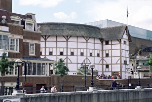 Theatre Prints: New Globe Theatre, Bankside, London, England, United Kingdom, Europe