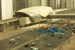 Metro Prints: New Metro station on Sheikh Zayed Road in the financial district of Dubai