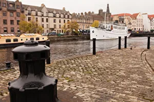 Lothian Prints: New and old waterside buildings, Leith, Edinburgh, Scotland, United Kingdom, Europe