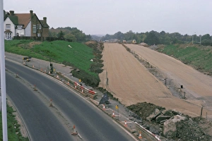 Building Site Prints: New road under construction, Worcestershire, England, United Kingdom, Europe