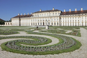 New Schleissheim Palace with Palace Gardens, Oberschleissheim, Munich, Bavaria, Germany