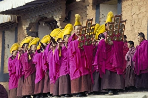 New Year (Losar) celebrations, Labrang Monastery, Gansu province, China, Asia