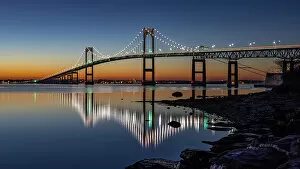 Connections Gallery: Newport Pell Bridge, Jamestown, Rhode Island, New England, United States of America, North America