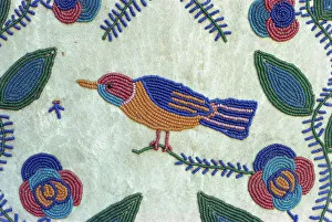 Images Dated 1st February 2008: Detail of Nez Perce beadwork of cradle board, Olympia State Capitol Museum