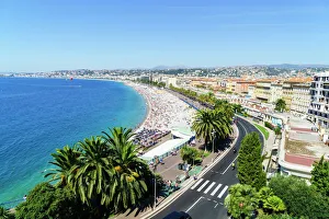 Medium Group Of People Prints: Nice, Alpes-Maritimes, Cote d Azur, Provence, French Riviera, France, Mediterranean