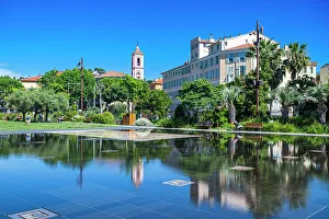 Water Feature Prints: Nice, UNESCO World Heritage Site, Alpes Maritimes, French Riviera, France, Europe
