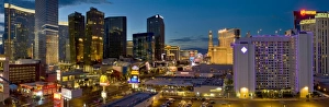 The Strip Prints: Night panorama, The Strip, Las Vegas, Nevada, United States of America, North America