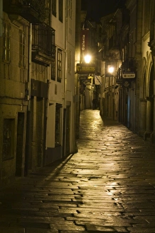 Santiago De Compostela Prints: Night scene