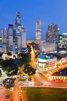 Light Trail Prints: Night time light trails of the business district