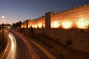 Israeli Prints: Night time lights of traffic