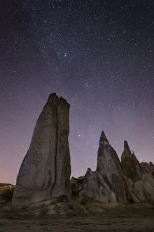 Chimney Collection: Night time in the Rose Valley showing the unusual rock formations